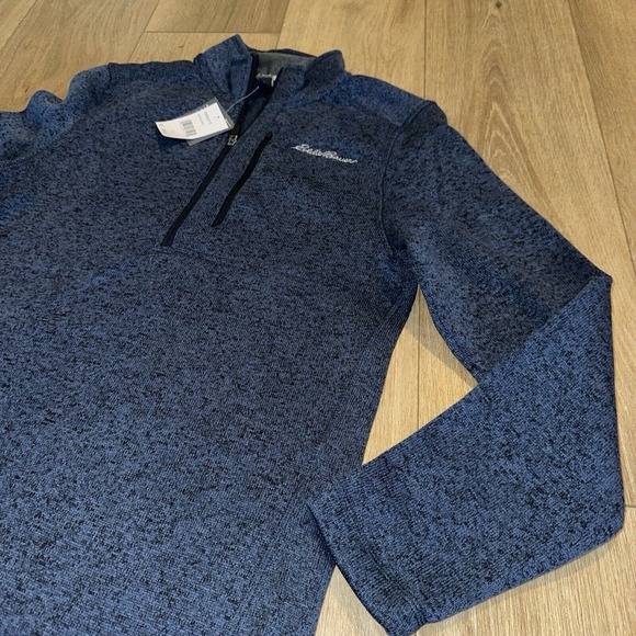 New  EDDIE BAUER Radiator Fleece 1/4 Zip Pullover Blue Mens Small NEW‎ - Picture 1 of 10